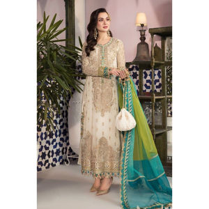 Ropa de fiesta étnica india, ropa de imitación, Georgette, trabajo de secuencia bordada, Salwar, Kameez, India, salwar, kameez, readymade - Product Image 1