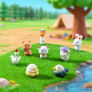 Figuras de Animales en Miniatura de Resina: Conejo, Perro, Águila Calva, Adornos de Escritorio para Manualidades, Jardín de Hadas, Accesorios para Casa de Muñecas - Product Image 2