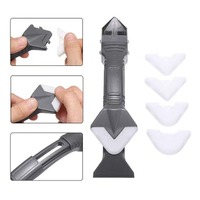 Outils de calfeutrage en silicone 3 en 1 Outil de finition pour mastic Outil de retrait de coulis Grattoir à calfeutrer Grattoir d'angle pour colle de verre à vendre