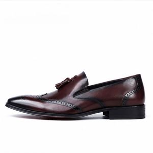 Men's Formal Party Waterproof Breathable High Quality Large-Sized Retro <b>Height</b> <b>Increasing</b> Slip-On Autumn Casual Leather <b>Shoes</b> - Product Image 5