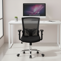 Fauteuil de visiteur, chaise de bureau avec roulettes en nylon PU et dossier moyen pour bureau commercial
