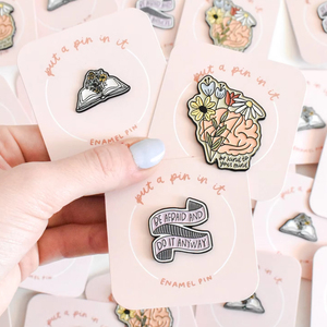 Nuovi Spillette Personalizzate in Metallo Smaltato in Offerta Speciale - Be Kind Your Mind, Flower Brain, Cartoon, Salute Mentale - Vendita all'Ingrosso - Product Image 2