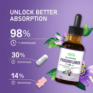 Extracto Líquido Natural <span class=keywords><strong>de</strong></span> Pasiflora <span class=keywords><strong>de</strong></span> Marca Privada para Mejorar <span class=keywords><strong>la</strong></span> Dificultad para Conciliar el Sueño y Mejorar <span class=keywords><strong>la</strong></span> Calidad del Sueño - Product Image 4