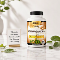 Compléments alimentaires Ashwagandha pour adultes, marque privée OEM, en stock, extrait de racine de Maca, soutien énergétique, 2100 mg, capsules végétaliennes, GMP HALAL