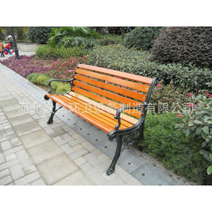ม้านั่งไม้พลาสติกคอมโพสิต 150x40x73 ซม. โครงเหล็กหล่อ ทนทาน เฟอร์นิเจอร์สวนกลางแจ้ง - Product Image 1
