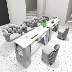 Juego de Mesa y Silla de Manicura de Diseño Moderno y Lujoso, Equipo de Salón con Extractor de Polvo para Salón de Belleza - Product Image 4