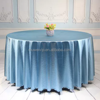 Housse de table ronde en soie unie élégante et moderne Muwei, satin lisse pour la décoration de mariage, banquet, fête ou événement