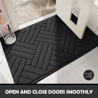 Tapis d'entrée à profil bas absorbant résistant à la saleté paillassons avant lavable en machine tapis de porte d'entrée intérieur