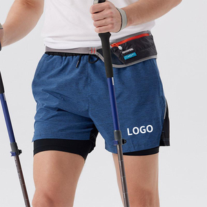 Summer Gym Shorts Zipper Drawstring Lightweight Heat <b>Press</b> Print Custom Logo Running Shorts for Men - Product Image 1