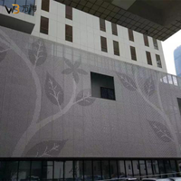 Panneau décoratif en alliage d'aluminium perforé moderne, plaque de bardage perforée CNC, panneau de façade, écran métallique, rideau extérieur de bâtiment