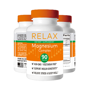 Adultes Soutient la sensibilité et Soulage le stress Supplément minéral Complexe de magnésium Capsules végétariennes - Product Image 3