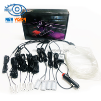 Bande lumineuse d'ambiance pour voiture à led néon multicolore fibre optique pour voiture Lumières d'ambiance