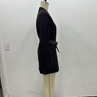 Vêtements pour femmes SHENZHU, nouvelle mode hiver 2024, robe décontractée à col tailleur avec ceinture décorative, 87070630