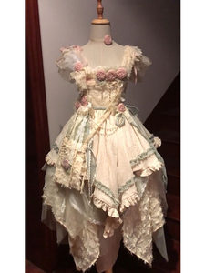 Robe Lolita <span class=keywords><strong>Princesse</strong></span> Wandering Wind JSK à jupe irrégulière et désordonnée pour femmes adultes - Product Image 5