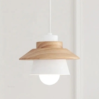 Vente en gros d'usine de lampes suspendues en bois noir blanc vert rose Lustre en verre pour la maison