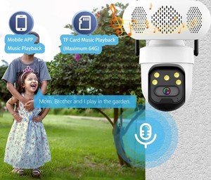 Ngoài trời ip Mạng an ninh Hệ thống <span class=keywords><strong>camera</strong></span> với zoom quang học 10x <span class=keywords><strong>PTZ</strong></span> dome <span class=keywords><strong>camera</strong></span> Pan-Tilt chức năng được xây dựng trong mic Wifi kết nối - Product Image 2