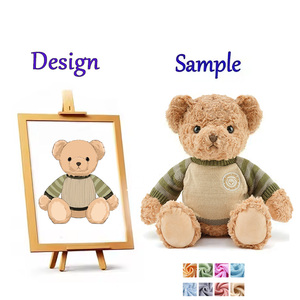 Vente en gros personnalisé ours en peluche rose personnalisé peluche vêtements PP coton doublure en maille de remplissage pour enfants cadeau pour enfants - Product Image 1