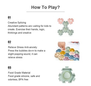 Customized Design Bubble Sensory Fidget Toys Fun Dishwashable Stress Relief Set <strong>Pop</strong> Sensation Food Grade Silicone <strong>Push</strong> <strong>Pop</strong> for - Product Image 5