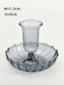 High Borosilicate Colored Tapered Glass Candlestick European <strong>Vintage</strong> Home Hotel Decoration <strong>Candle</strong> <strong>Holder</strong> - Product Image 4