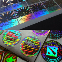 Impression d'étiquette d'hologramme d'argent autocollants d'étiquette anti-copie originaux holographiques