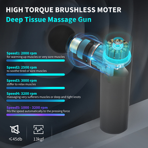 Cuerpo de metal completo de mano masajeador de músculos profundos vibrador deportes recuperación pistola de masaje inalámbrica para mano pierna cuello - Product Image 2