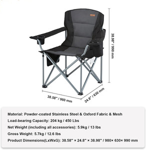 Chaise pliante d'extérieur, chaise <span class=keywords><strong>de</strong></span> <span class=keywords><strong>pêche</strong></span>, chaise <span class=keywords><strong>de</strong></span> <span class=keywords><strong>pêche</strong></span> <span class=keywords><strong>de</strong></span> nuit, chaise <span class=keywords><strong>de</strong></span> <span class=keywords><strong>pêche</strong></span> <span class=keywords><strong>en</strong></span> <span class=keywords><strong>mer</strong></span>, chaise <span class=keywords><strong>de</strong></span> camping portable pliable à dossier haut et épais - Product Image 4