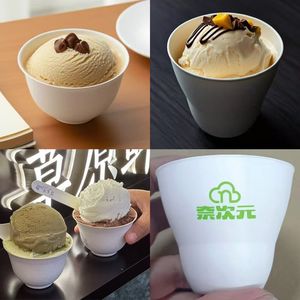 Taza de <span class=keywords><strong>helado</strong></span> de pulpa de caña de azúcar degradable desechable biodegradable taza de postre de pulpa Diy taza de castaña Ji Li - Product Image 6