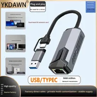 Adaptador Ethernet USB C Gigabit Externo de 5Gbps y 2.5Gbps, Triple Velocidad, para Laptop, Internet Estable de Alta Velocidad, Juegos, Streaming, Edición de Video