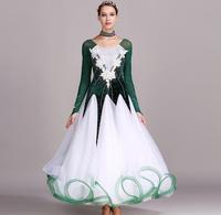 Robes de compétition de danse de salon moderne pour femmes, robe de danse standard avec jupe bouffante, robe de danse de salon standard pour adultes