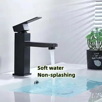 Robinet d'évier de salle de bain en nickel brossé montage sur pont en acier inoxydable 304 bol bassin monotrou une poignée bec mitigeur