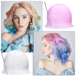 Vente au détail en gros Outil de <span class=keywords><strong>coiffure</strong></span> pour barbier Bonnet de teinture réutilisable en silicone Chapeau de teinture des cheveux en silicone <span class=keywords><strong>avec</strong></span> crochet - Product Image 2