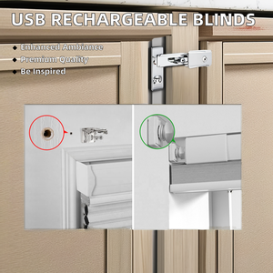 USB Rechargeable Double Cell <strong>Honeycomb</strong> Vertical Cellular <strong>Blinds</strong> French Hotel-Style No Drill Electric Motorized Built-In WIFI - Product Image 5