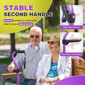 Có thể điều chỉnh Quad mía 4-pronged cơ sở Foam Padding grip thoải mái ráp đi Bộ thanh cho nam giới phụ nữ cao niên - Product Image 3