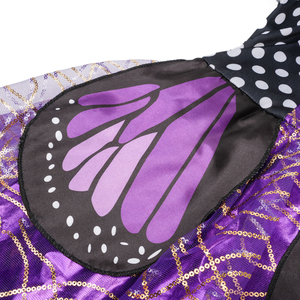 Ragazze viola strega Costume di Halloween festa festa in maglia maniche a sbuffo vestito per i bambini - Product Image 6