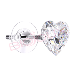 Biojoux Brand BJT964 - Swarovski Crystal Heart 5,5mm Pendientes personalizados Pendientes hipoalergénicos Joyería - Product Image 1
