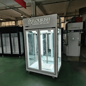 Présentoir à fleurs réfrigérateur congélateur vitrine réfrigérée à refroidissement par air avec étagères réglables - Product Image 6