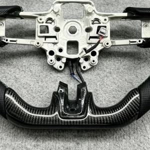 Volant en cuir et fibre de carbone véritable, livraison directe d'usine, pour Ford <span class=keywords><strong>Mustang</strong></span> <span class=keywords><strong>GT</strong></span>, accessoires de voiture - Product Image 5