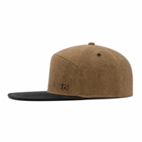 Casquette Snapback en Laine Mérinos de Haute Qualité Personnalisée, Chaudes pour l'Hiver, à 7 Panneaux, Visière Plate, avec Broderie de Votre Logo