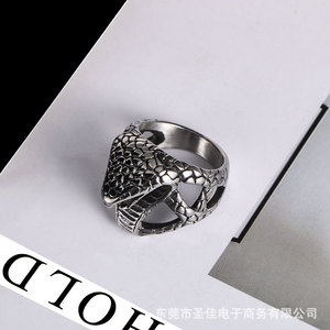 Kobe Mamba Snake <b>Titanium</b> Steel <b>Ring</b> Men's Fashion Jewelry SA821 Animal Shape Gift - Product Image 4