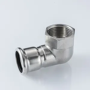 Wholesale Sales SS304/316L 90 Degree Elbow M Press Stainless Steel Fittings Elbows