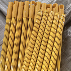 Mango de escoba de madera recubierto de PVC Color personalizado de alta calidad/Palos de fregona de madera/mango <span class=keywords><strong>Broomo</strong></span> - Product Image 1