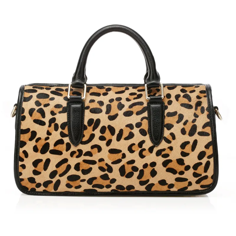 Gionar оптовая продажа кожаная леопардовая сумка из конского волоса для женщин Сумка через плечо женские сумки сумочки из замшевой ткани