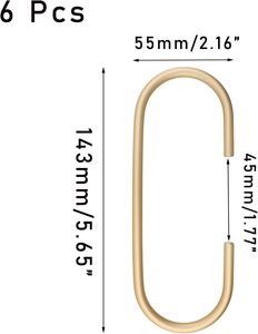 Tighall – crochet en forme de C pour suspendre vêtements, serviettes, sacs à chaussures, noir, plusieurs pièces - Product Image 2