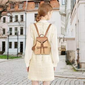 Sac à dos de ville élégant et imperméable en PU et nylon géométrique pour femme, sac à bandoulière multifonctionnel, sac à main, idéal pour les voyages, le travail et l'école - Product Image 6