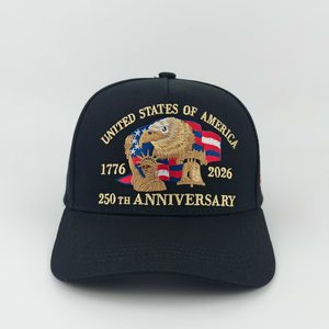 Gorra Deportiva de Terciopelo Lavado Retro para el 250 Aniversario, Diseño de Águila Calva, Visera Curva, Cuatro Estaciones, Patriótica Americana, 100% - Product Image 5