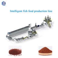 Usine automatique de traitement des aliments pour poissons et crevettes d'aquaculture Machines d'évier productif avec moteur central PLC et composants d'engrenage