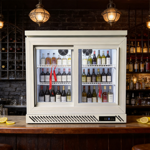<span class=keywords><strong>Mini</strong></span>-réfrigérateur à température unique avec porte vitrée LED, refroidissement direct, 1 étagère, pour comptoir de bar, vitrine à <span class=keywords><strong>vin</strong></span>, usage en supermarché - Product Image 3