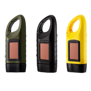 Outdoor Emergency Hand-crank <strong>Solar-powered</strong> Flashlight Mini Self-generating Hand <strong>Lamp</strong> - Product Image 1