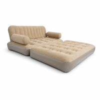 Sofá Inflable Plegable de PVC, Sofá de Aire Portátil, Cama de Aire, Silla, Colchón de Aire con Bomba Integrada, Canapé Gonflable