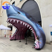Oceanarium; Arche d'entrée de tunnel de barre; Décoration d'étape d'événement; Arche gonflable de bouche de requin